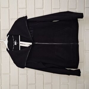 DKNY Sport Black Fleece Full-Zip  Jacket. Size Medium NWT